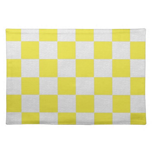 Silver and Gold Checkered Placemat Zazzle
