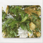 Silver and Gold Christmas Tree Mousepad