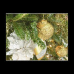 Silver and Gold Christmas Tree Postcard