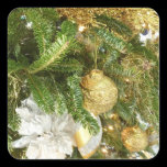 Silver and Gold Christmas Tree Sticker