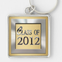Silver And Gold Class Of 2012 Grad Keychain