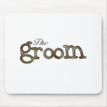 Silver and Gold Groom  Mouse Pads