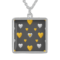 Silver and Gold Hearts Custom Jewelry
