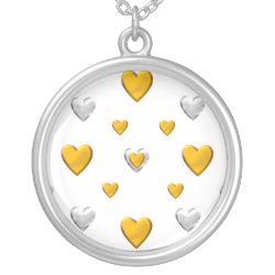 Silver and Gold Hearts Jewelry