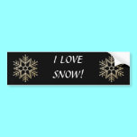 Silver and Gold Snowflake bumper stickers