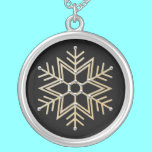 Silver and Gold Snowflake necklaces