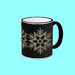 Silver and Gold Snowflake mugs
