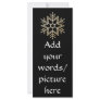 Silver and Gold Snowflake Custom Rack Card