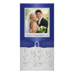 Silver and Navy Photo Card