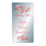 Silver and Pink Lily Shipping Labels
