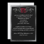 Silver and Roses Gothic Invitation