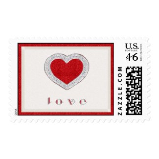 Silver and Ruby Love Stamp stamp