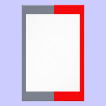 Silver and Scarlet Border Stationery stationery