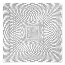 Silver and White Distorted Checkered Pattern Photograph