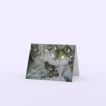 Silver and White Ornaments on a Silver Pedestal cards