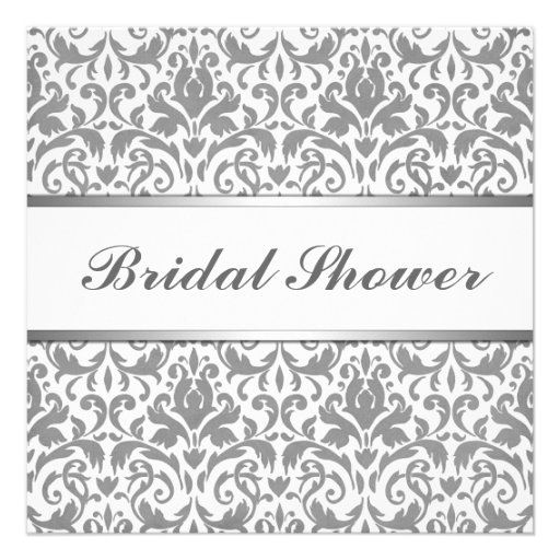 Silver and Yellow Bridal Shower Invitation