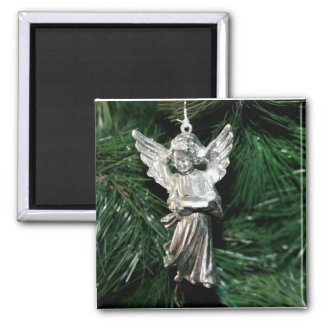 Silver Angel Ornament magnet