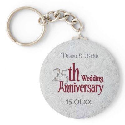 Silver Anniversary keychains