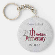 Silver Anniversary Keychain