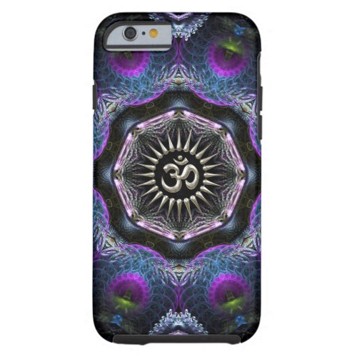 Silver Aum Hexagon Fantasy Fractals New-Age iPhone 5 Case