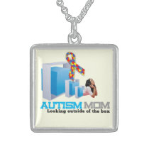 autism, education, children, school, mom, box, necklace, Colar com design gráfico personalizado