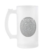 Silver Aztec Calendar Coffee Mug