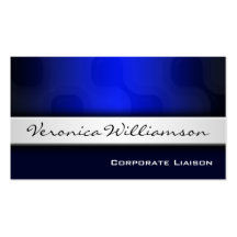 Silver Band Modern Professional Blue Business Card