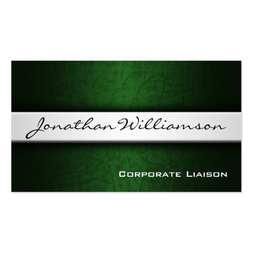 Silver Band Modern Professional Business Card (front side)