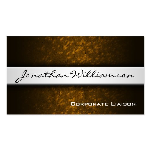 Silver Band Modern Professional Business Card (front side)