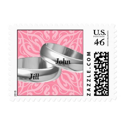 Silver bands customizable postage stamps