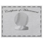 Silver Baseball Certificate of Achievement Flyer
