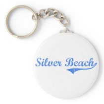 Silver Beach Florida Classic Design Key Chains