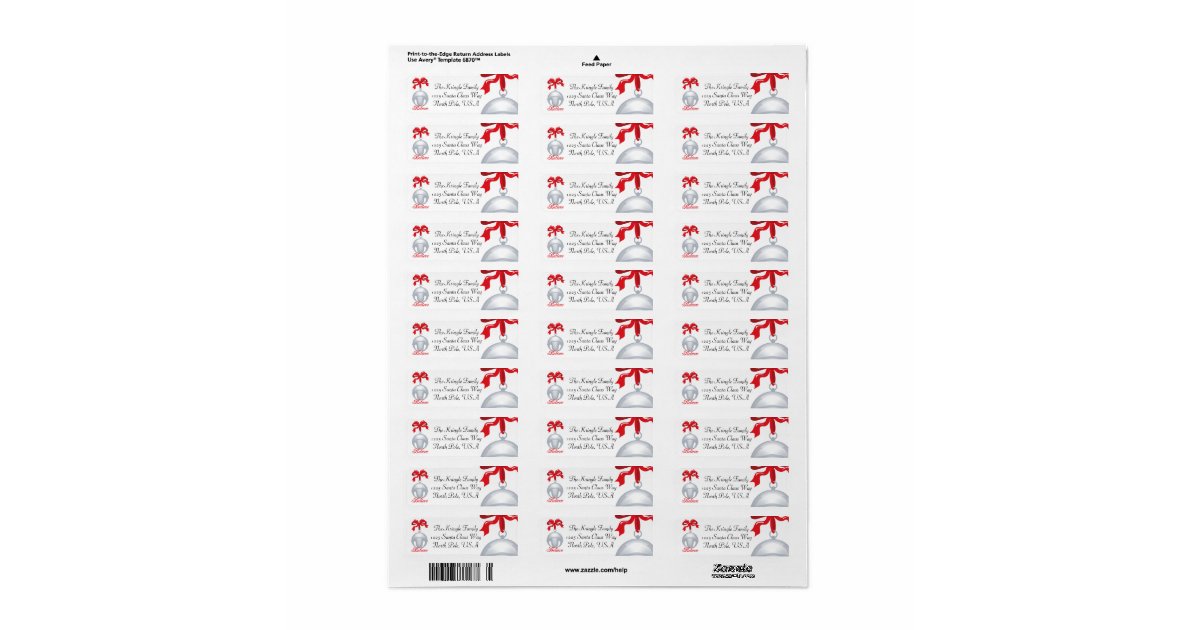 Silver Bell Believe Address Label | Zazzle