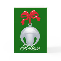 Silver Bell Believe Greeting Card