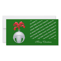 Silver Bell Custom Photo Card photo cards