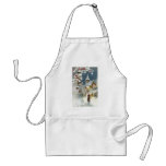 Silver Bells and Church Vintage Christmas Aprons