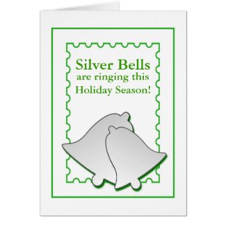 Silver Bells Custom Christmas Card