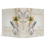 Silver Bells Gold Ribbon Photo Album 3 Ring Binders