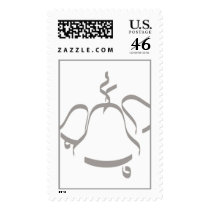 Silver Bells Outline postage by White_Wedding Silver Bells Outline postage