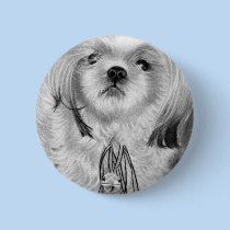 Silver bells puppy Button buttons