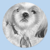 Silver bells puppy Sticker stickers