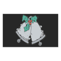 Silver Bells Rectangular Stickers