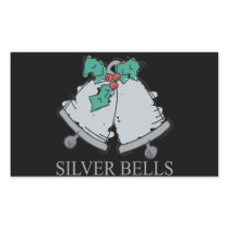 Silver Bells Rectangle Sticker