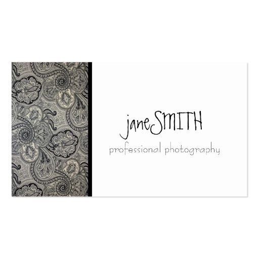 Silver & Black Business Card (front side)