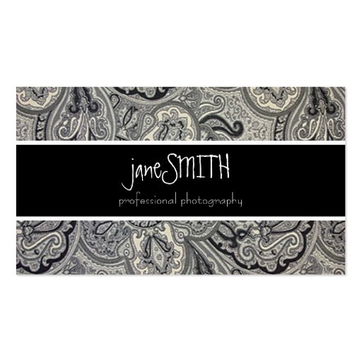 Silver & Black Business Card Template (front side)
