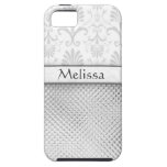 Silver Bling Effect Pattern  Personalized iPhone 5 Cover