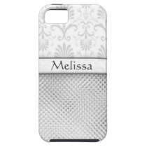 Silver Bling Effect Pattern  Personalized casemate cases