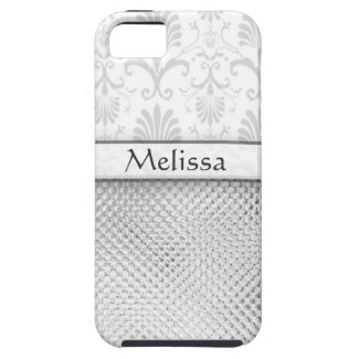 Silver Bling Effect Pattern Personalized iPhone 5 Cover