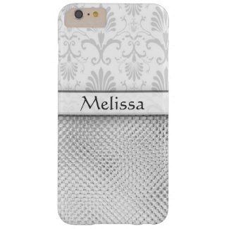 Silver Bling Effect Pattern Personalized Barely There iPhone 6 Plus Case