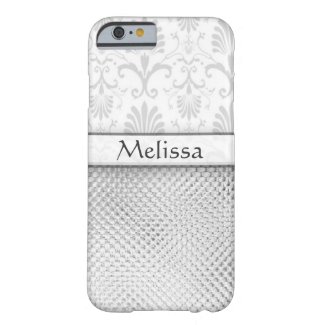 Silver Bling Effect Pattern Personalized Tough iPhone 6 Case